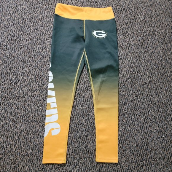 NWOT Women's Green Bay Packers Green and Gold Leggings Size Small - Picture 3 of 16